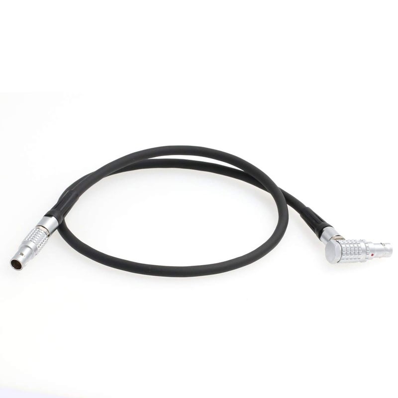 DRRI 0B 2 Pin Right Angle to 2 Pin Stright Plug for ARRI Alexa Teradek Bond Power Cable - Image 1